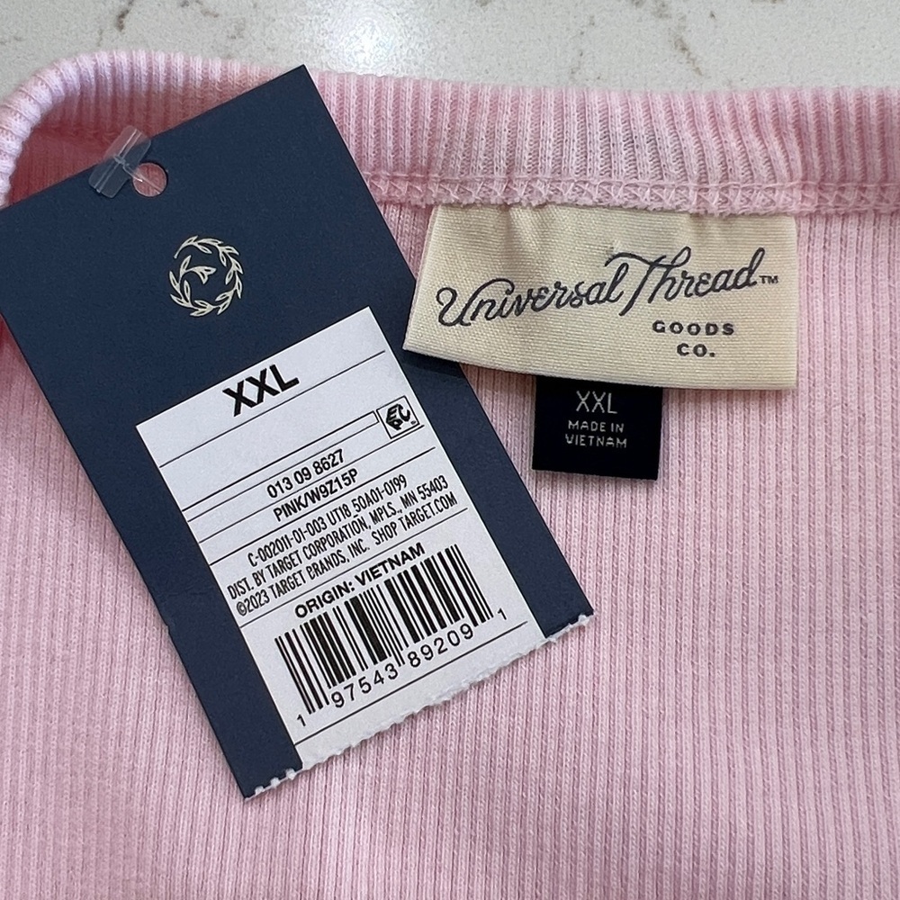 Universal Thread Pink Ribbed Knit Long Sleeve Mini Dress NWT XXL - Picture 4 of 7